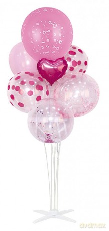 Zestaw balonów różowy 85cm 7szt