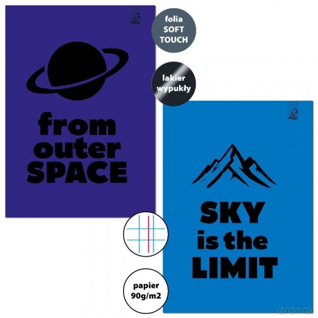 Zeszyt A4/32K kratka margines 90g Sky Space (6szt)