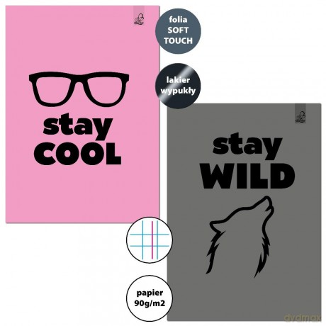 Zeszyt A4/32K kratka margines Stay Cool Wild(6szt)