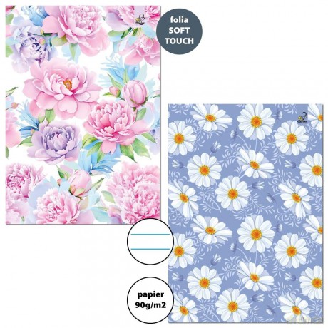 Zeszyt A4/32K linia 90g Peonie Stokrotki (6szt)
