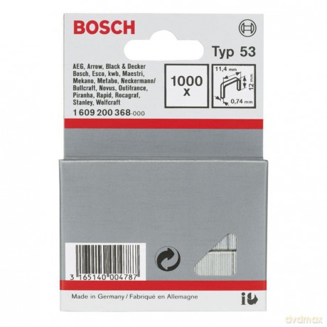 Bosch: 1.000 BOSCH Tackerklammern Typ 53 12 mm