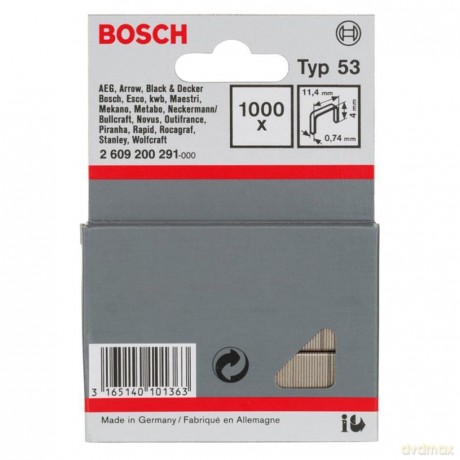 Bosch: 1.000 BOSCH Tackerklammern Typ 53 4 mm