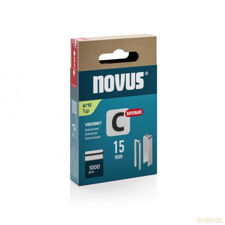 Novus: 1.000 novus Tackerklammern 4/15 Schmalrź