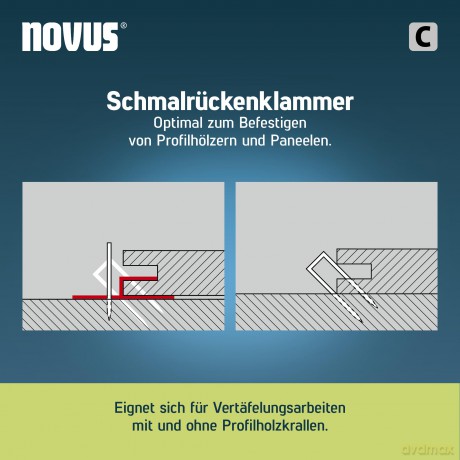 Novus: 1.000 novus Tackerklammern 4/18 Schmalrź