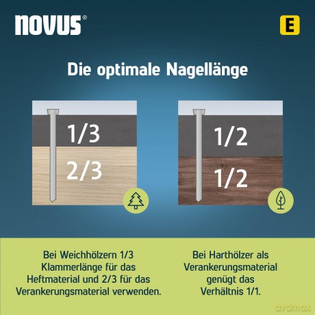 Novus: 1.000 novus Tackerklammern Ngel 25 mm