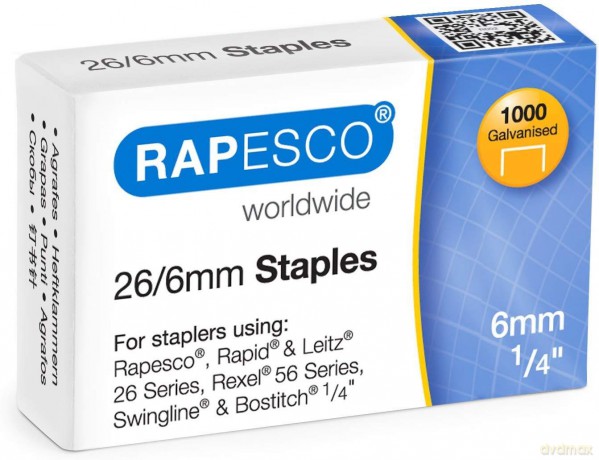 Rapescoâž: 1.000 RAPESCO Heftklammern 26/6