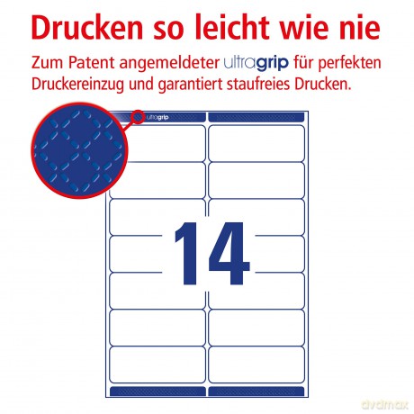 Avery Zweckform: 1.400 AVERY Zweckform Adressetiketten L7