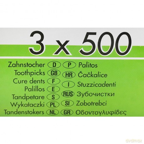 1.500 PAPSTAR Zahnstocher Holz