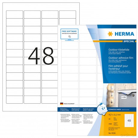1.920 HERMA Folien-Kraftklebe-Etiketten