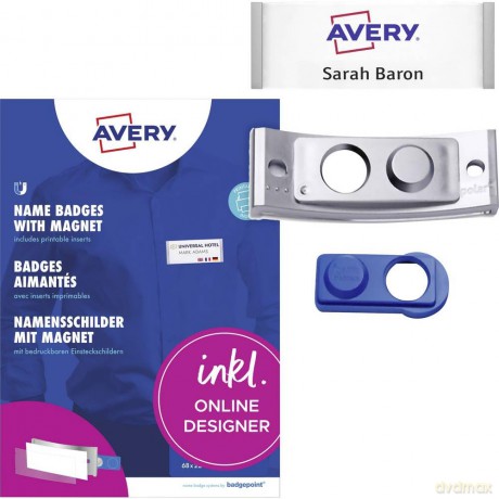 Avery Zweckform: 10 AVERY Zweckform Namensschilder mit Ma