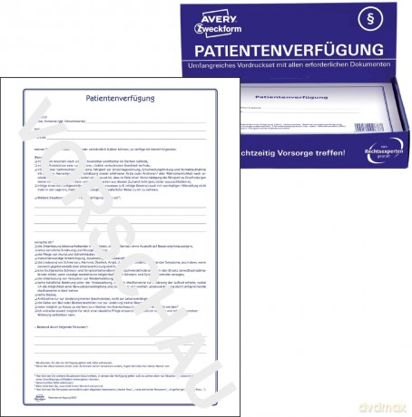 Avery Zweckform: 10 AVERY Zweckform Patientenverfźgung Fo