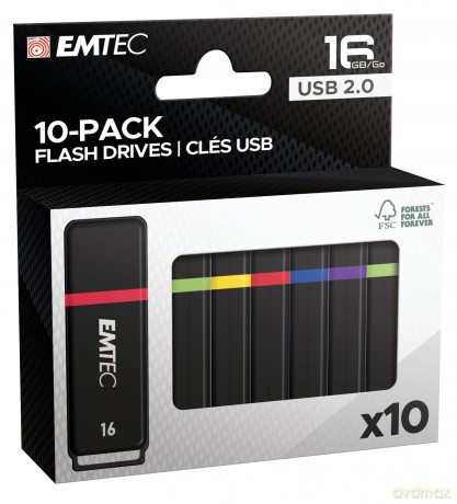 10 EMTEC USB-Sticks Flash Drives rot, ge