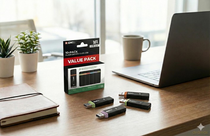 10 EMTEC USB-Sticks Flash Drives rot, ge