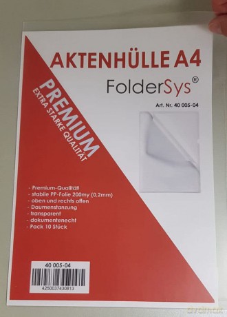 10 FolderSys Sichthźllen Premium DIN A4