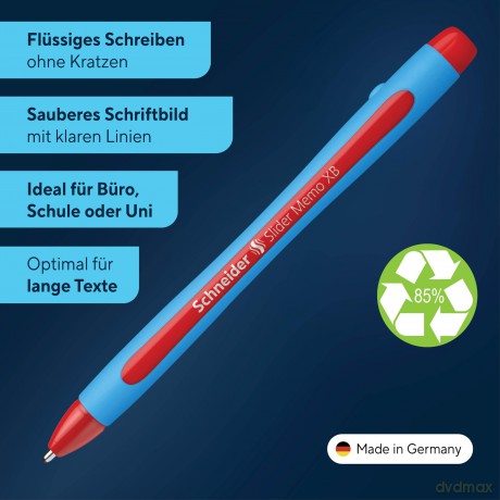 10 Kugelschr. Slider Memo, rot