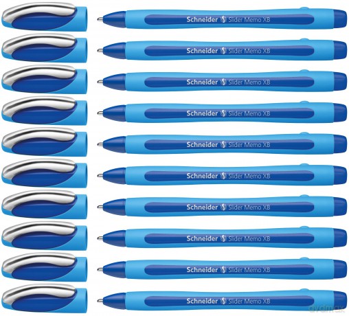 10 Kugelschr. Slider Memo,blau