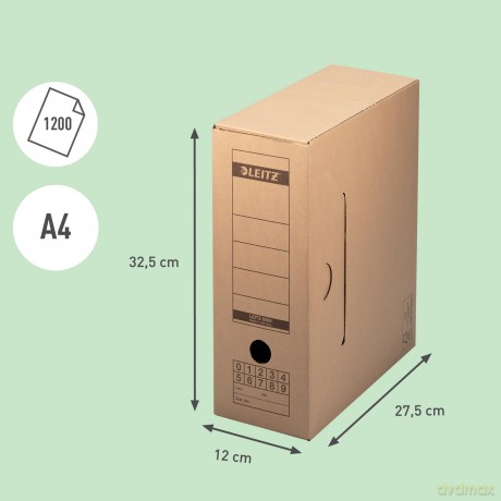 10 LEITZ Archivboxen braun 12,0 x 32,5 x