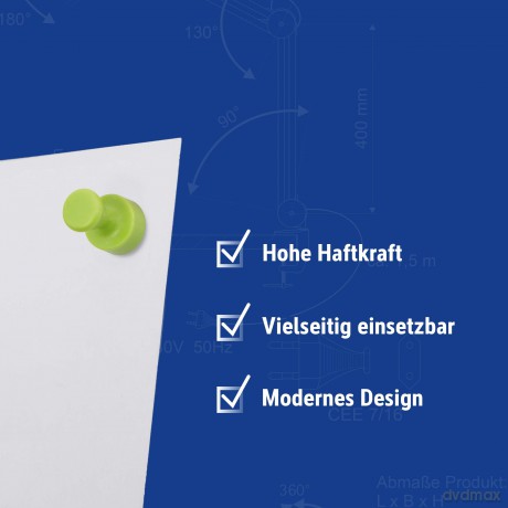 10 MAUL Kegelmagnete farbsortiert 1,
