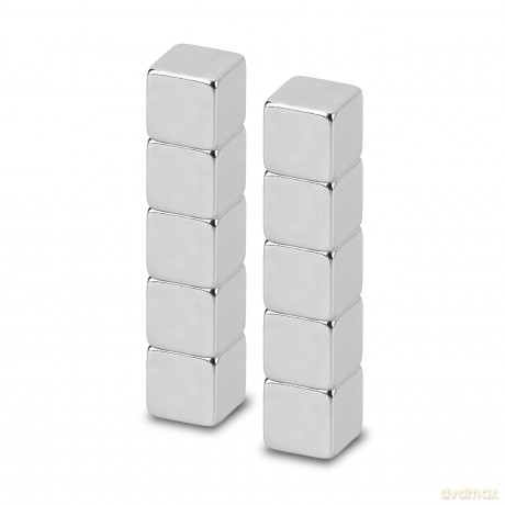 10 MAUL Magnete silber 0,5 x 0,5 x 0,5 c
