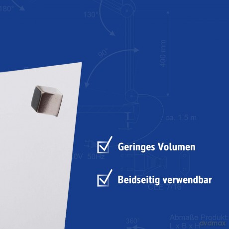 10 MAUL Magnete silber 0,5 x 0,5 x 0,5 c