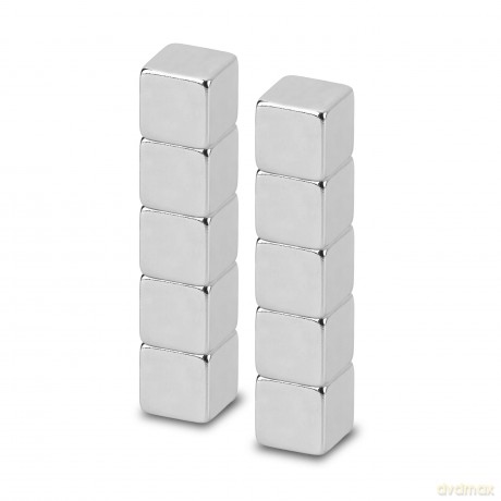 10 MAUL Magnete silber 0,7 x 0,7 x 0,7 c
