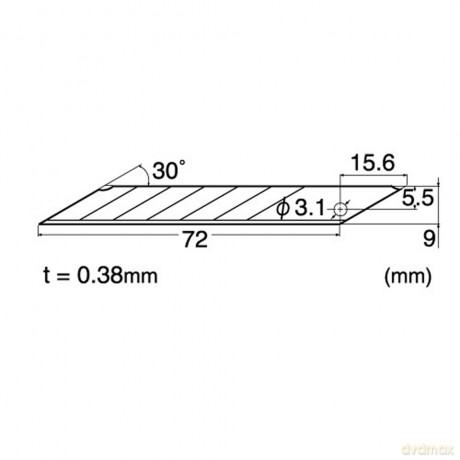 Nt: 10 NT Cuttermesser-Klingen BAD-21P silbe