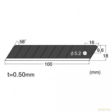 Nt: 10 NT Cuttermesser-Klingen BL13P black b