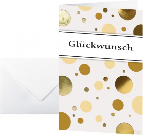 10 SIGEL Glźckwunschkarten Golden Bubble