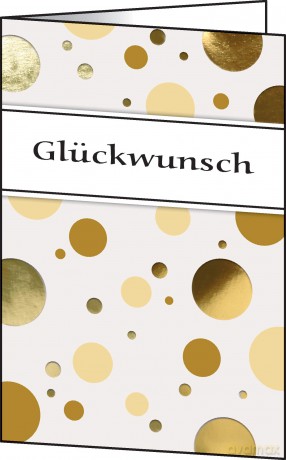 10 SIGEL Glźckwunschkarten Golden Bubble