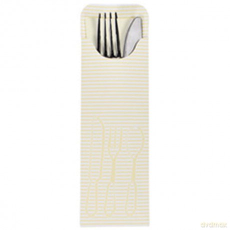 100 Bestecktaschen Creme Inkl.