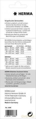 Herma: 100 HERMA Inhaltsschilder 2025 gelb