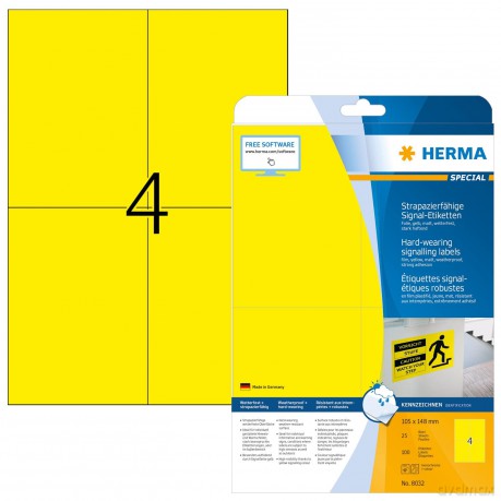 100 HERMA wetterfeste Folienetiketten 80