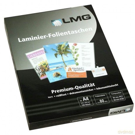 100 LMG Laminierfolien matt fźr A4 80 mi