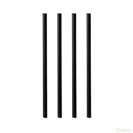 100 PAPSTAR Strohhalme pure schwarz