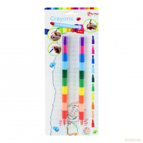 10-in-1 Waskrijt Pen 2st.