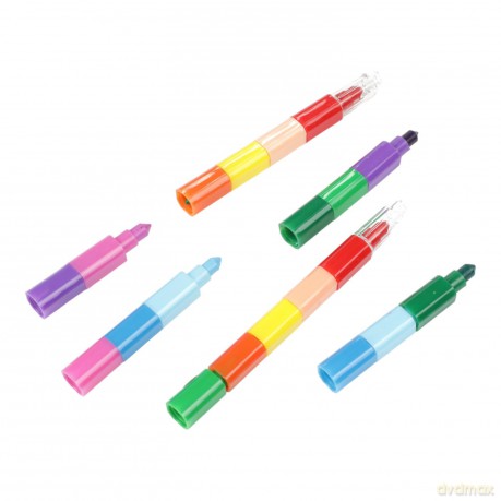 10-in-1 Waskrijt Pen 2st.