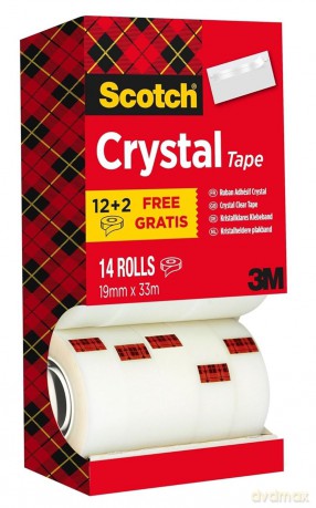Scotch: 12 + 2 GRATIS: Scotch Crystal Klebefilm