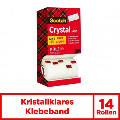 Scotch: 12 + 2 GRATIS: Scotch Crystal Klebefilm