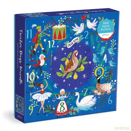 12 Days Wreath 500 Piece Puzzle [KSIĄŻKA]