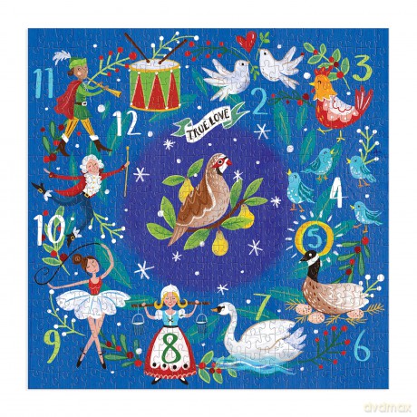 12 Days Wreath 500 Piece Puzzle [KSIĄŻKA]