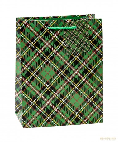Tsi: 12 TSI Geschenktaschen Tartan Motiv sort
