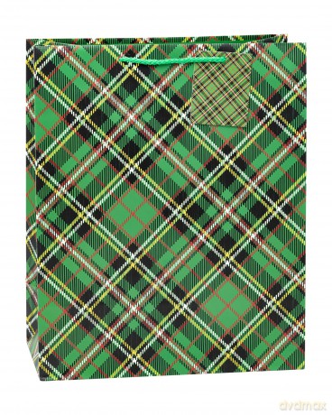 Tsi: 12 TSI Geschenktaschen Tartan Motiv sort