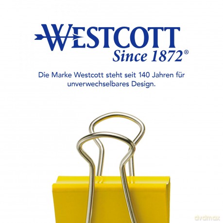 Westcott: 12 WESTCOTT Foldbackklammern farbsortier