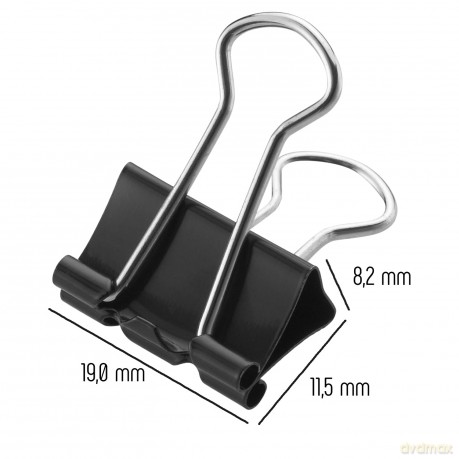 Westcott: 12 WESTCOTT Foldbackklammern schwarz 1,9