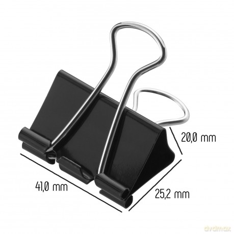 Westcott: 12 WESTCOTT Foldbackklammern schwarz 4,1