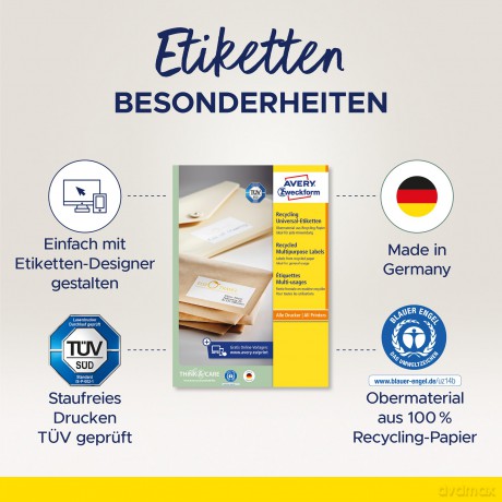 120 AVERY Zweckform Etiketten LR3424-10