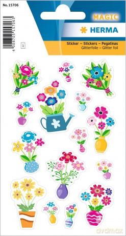 15 HERMA Aufkleber Blumen