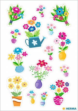 15 HERMA Aufkleber Blumen