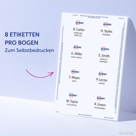 160 AVERY Zweckform Namensetiketten J488