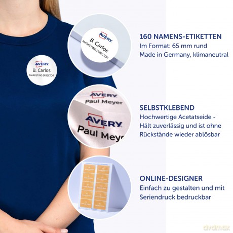 160 AVERY Zweckform Namensetiketten L488